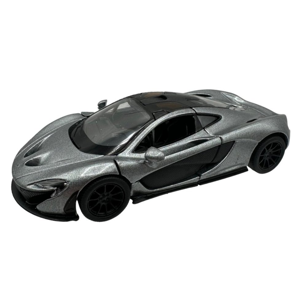 Kinsmart McLaren P1 Model Car Silver 1/36 Scale KT5393 Diecast Pull Back Action